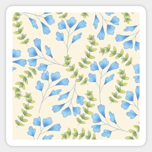 Blue Twig of Leafs Sticker